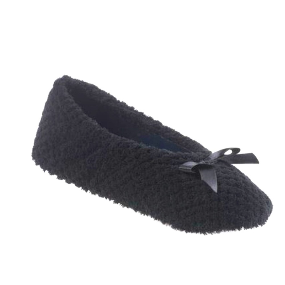 Isotoner® Women's Poppy Textured Microterry Ballerina Slippers (8-9)